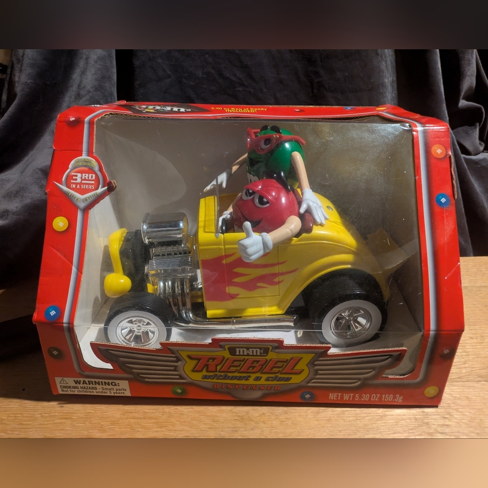 M&M'S Rebel Yellow and Red Toy Car